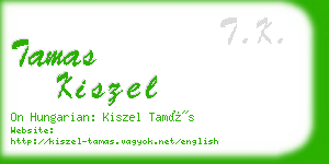 tamas kiszel business card